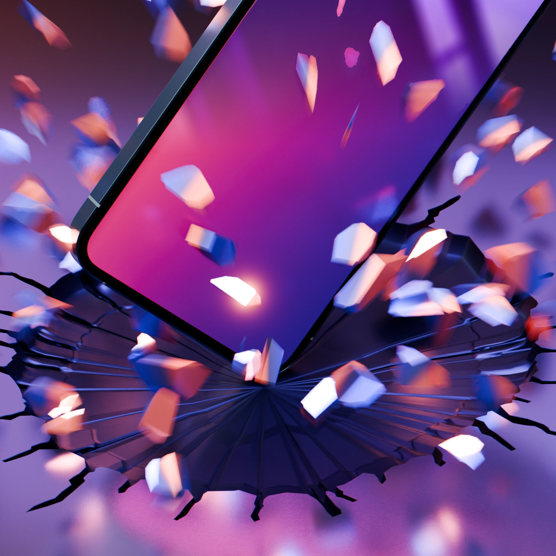 Szkło hartowane 3mk Rainbow Privacy do iPhone 15 Pro Max