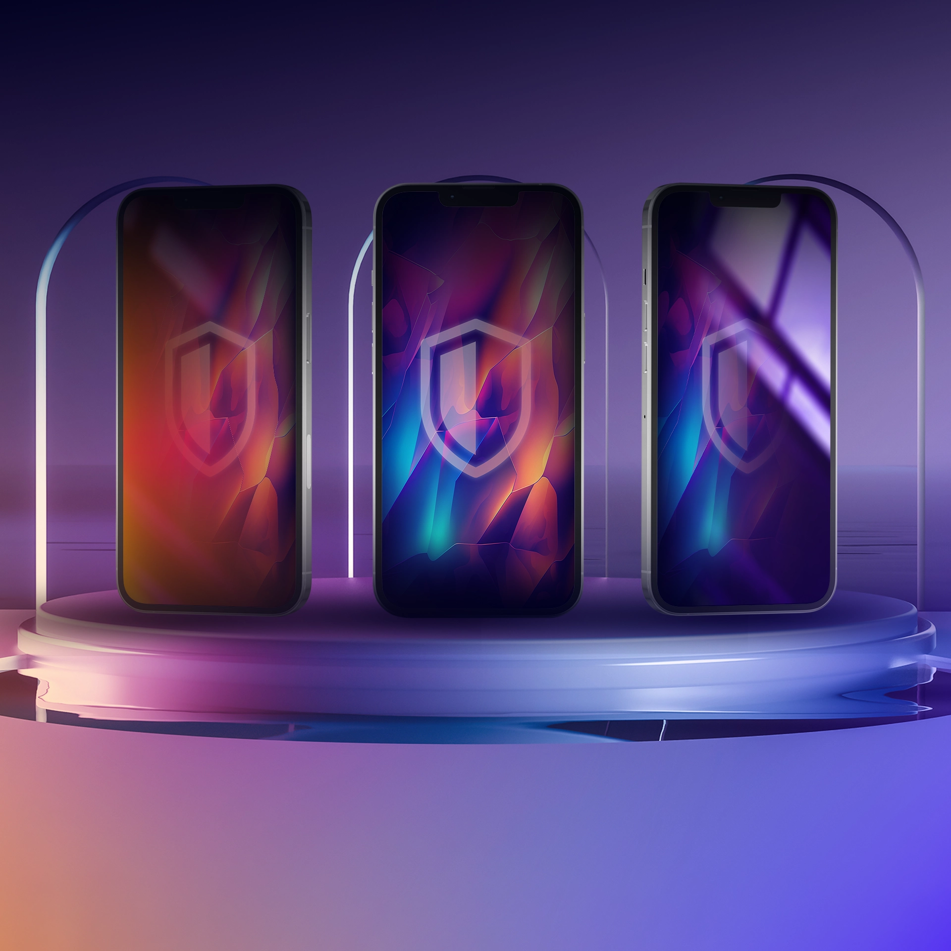 Szkło hartowane 3mk Rainbow Privacy do iPhone 15 Pro Max
