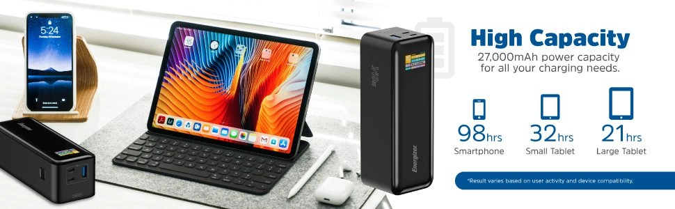 Powerbank Energizer XP27000PD 27000mAh 140W Czarny