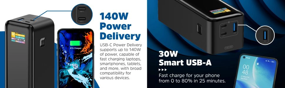 Powerbank Energizer XP27000PD 27000mAh 140W Czarny