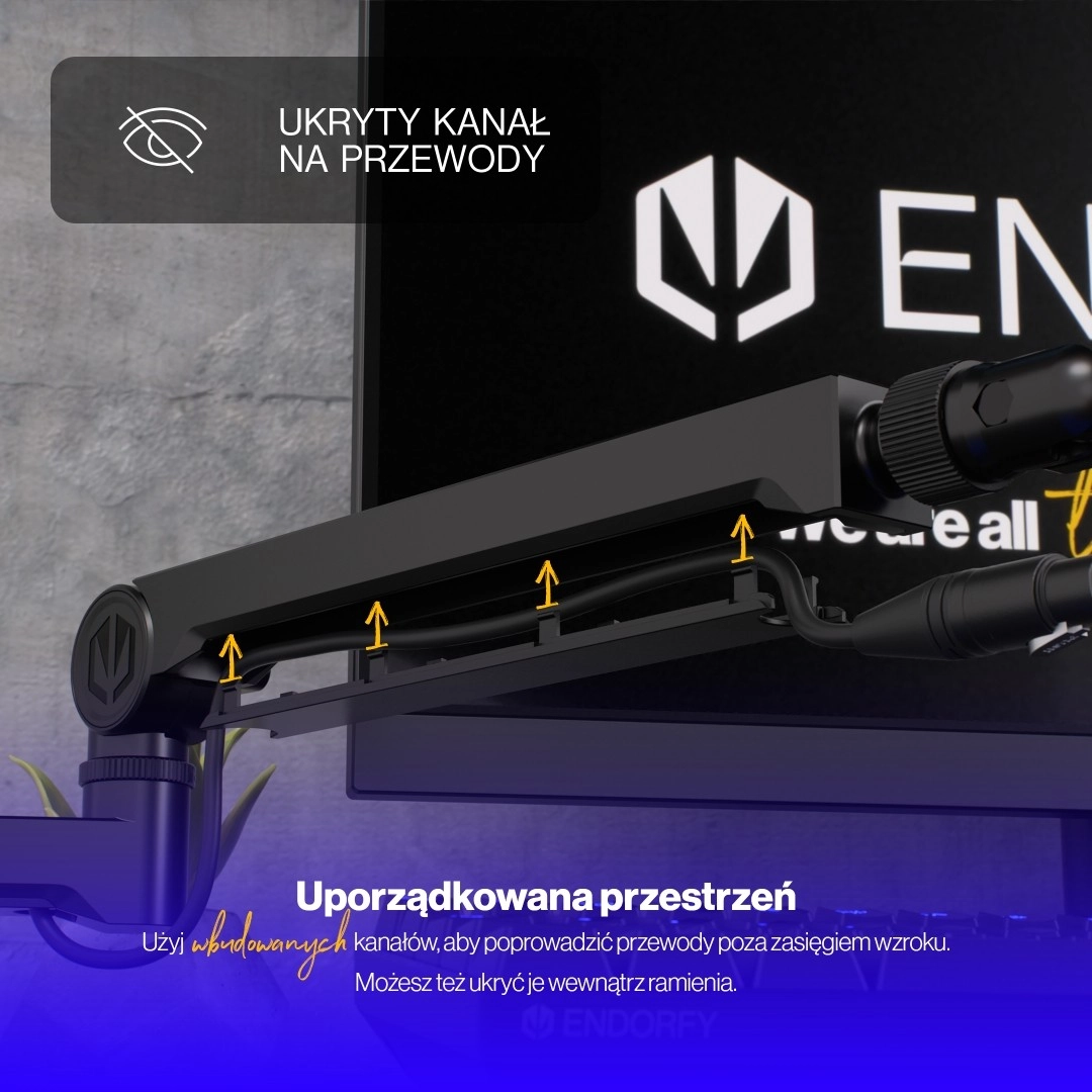 Ramię na mikrofon Endorfy EY0A009 Broadcast Low Profile Boom Arm
