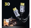 Kabel DisplayPort Unitek C1628GY01-3M 1.4 8K 60hz 4k 240hz HDR HDCP 2.3 DSC 1.2 3m Czarny