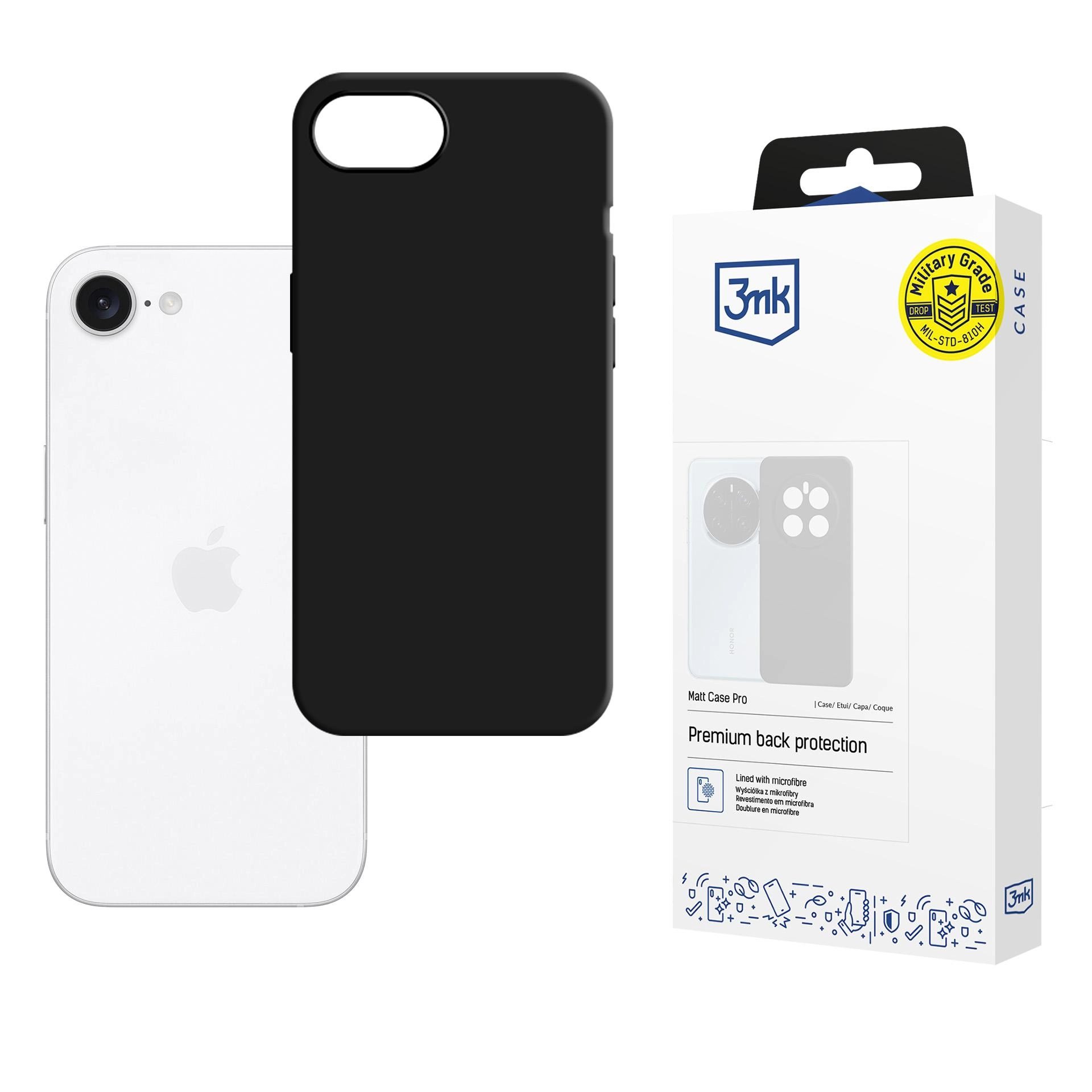 Etui 3mk Matt Case Pro do iPhone 16e Czarny