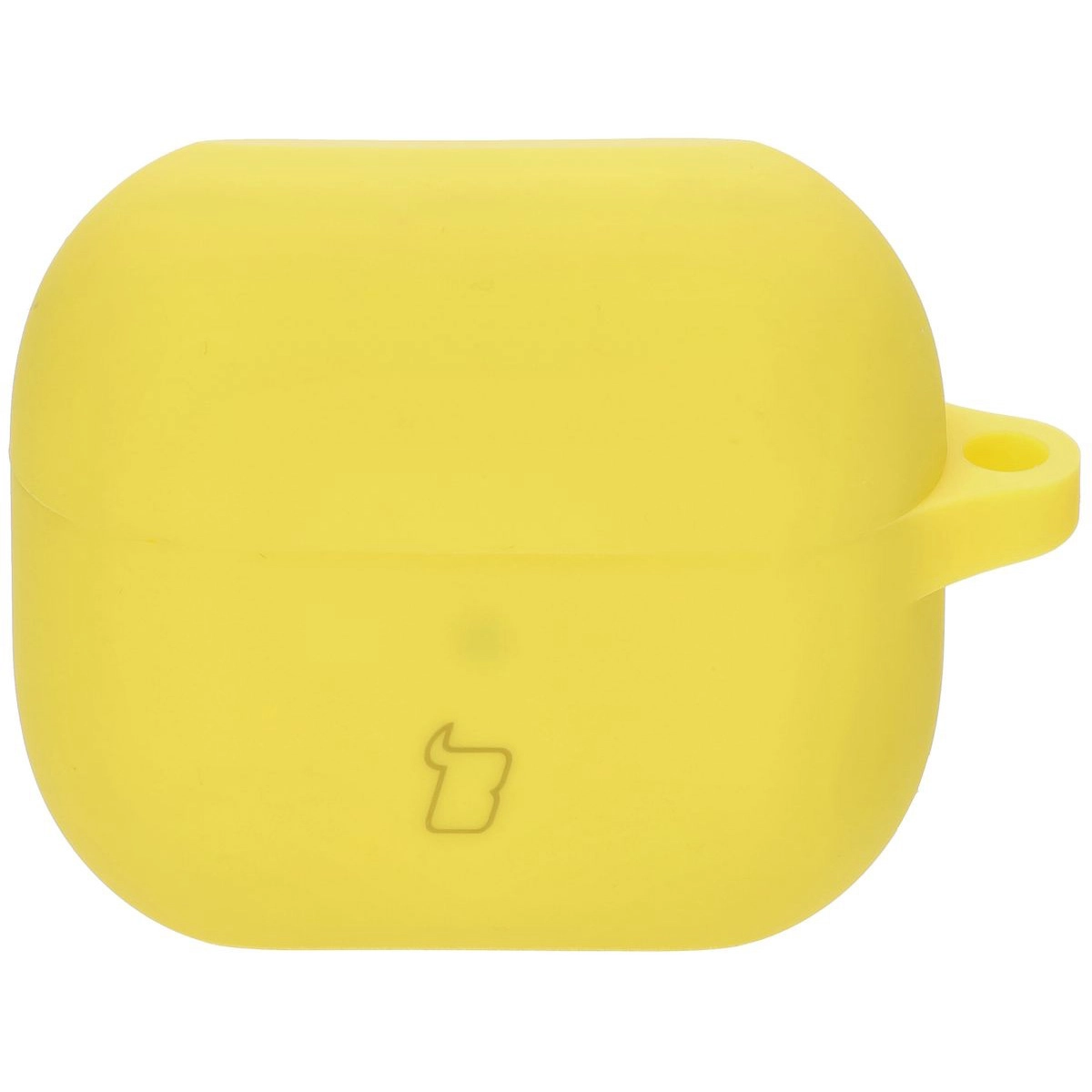 Etui na słuchawki Bizon Silikonowe z karabińczykiem do Samsung Galaxy Buds 3/3 Pro Żółty