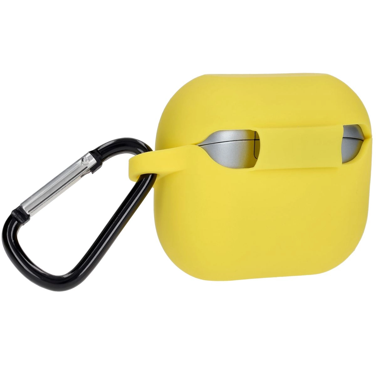 Etui na słuchawki Bizon Silikonowe z karabińczykiem do Samsung Galaxy Buds 3/3 Pro Żółty