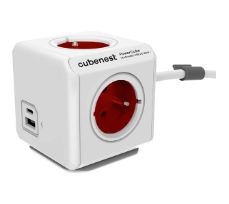 Kostka Cubenest PowerCube Extended PC420 USB PD 20W 1,5m Czerwony