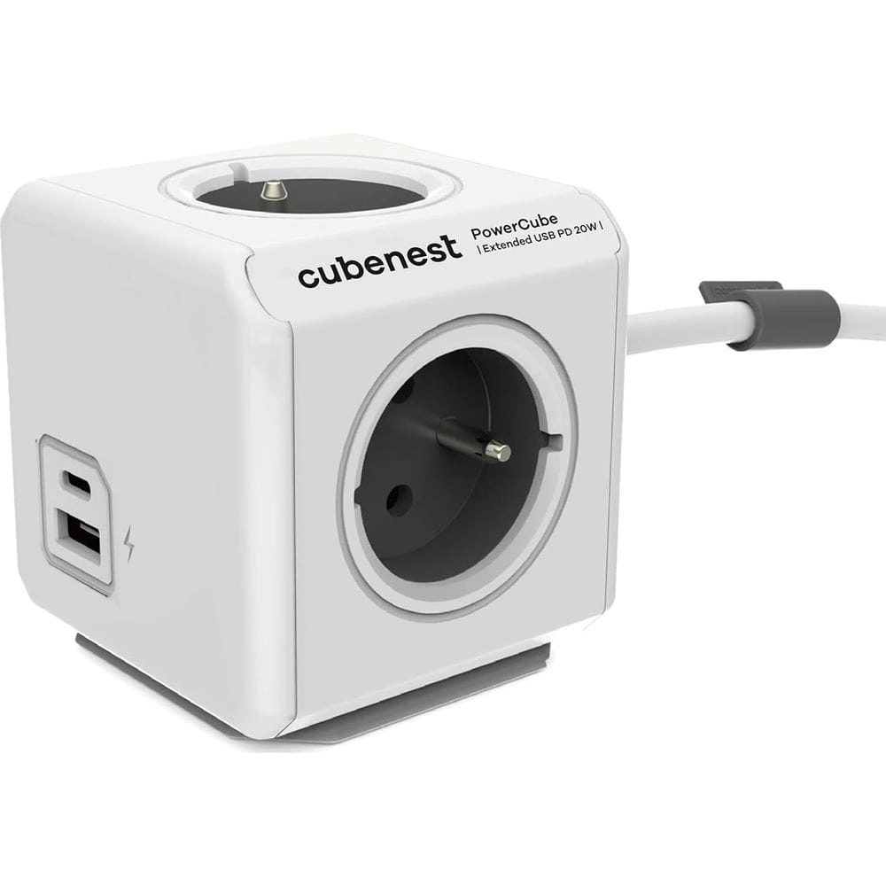 Kostka Cubenest PowerCube Extended PC420 USB PD 20W 1,5m Szary