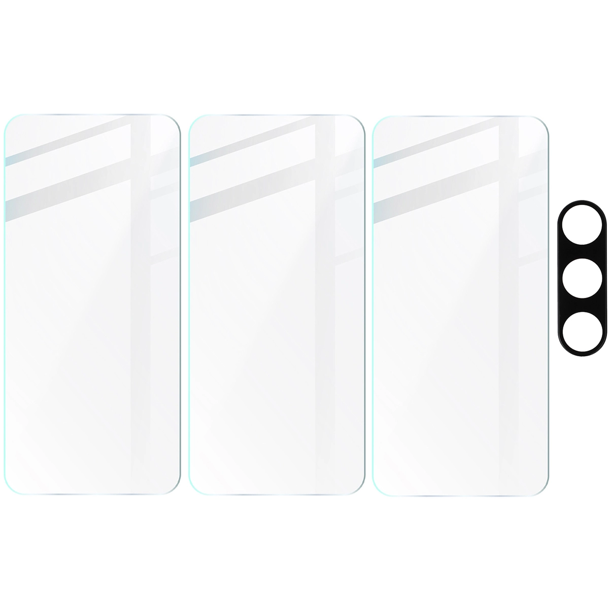 Zestaw ochronny Bizon 3x szkło hartowane + szybka na aparat Clear 2 Pack do Galaxy S24 FE