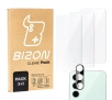 Zestaw ochronny Bizon 3x szkło hartowane + szybka na aparat Clear 2 Pack do Galaxy S24 FE