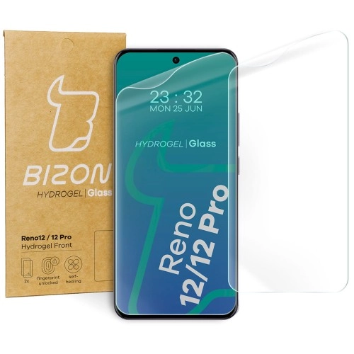 Folia hydrożelowa Bizon na ekran Hydrogel Front do Oppo Reno12/Reno12 Pro 2 sztuki