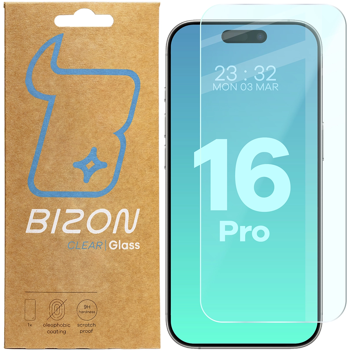 Szkło hartowane Bizon Clear 2 do iPhone 16 Pro