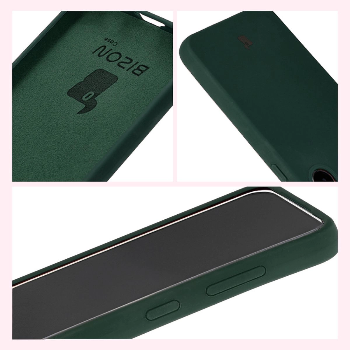 Etui Bizon Silikonowe Soft do Galaxy S23 Ciemnozielony