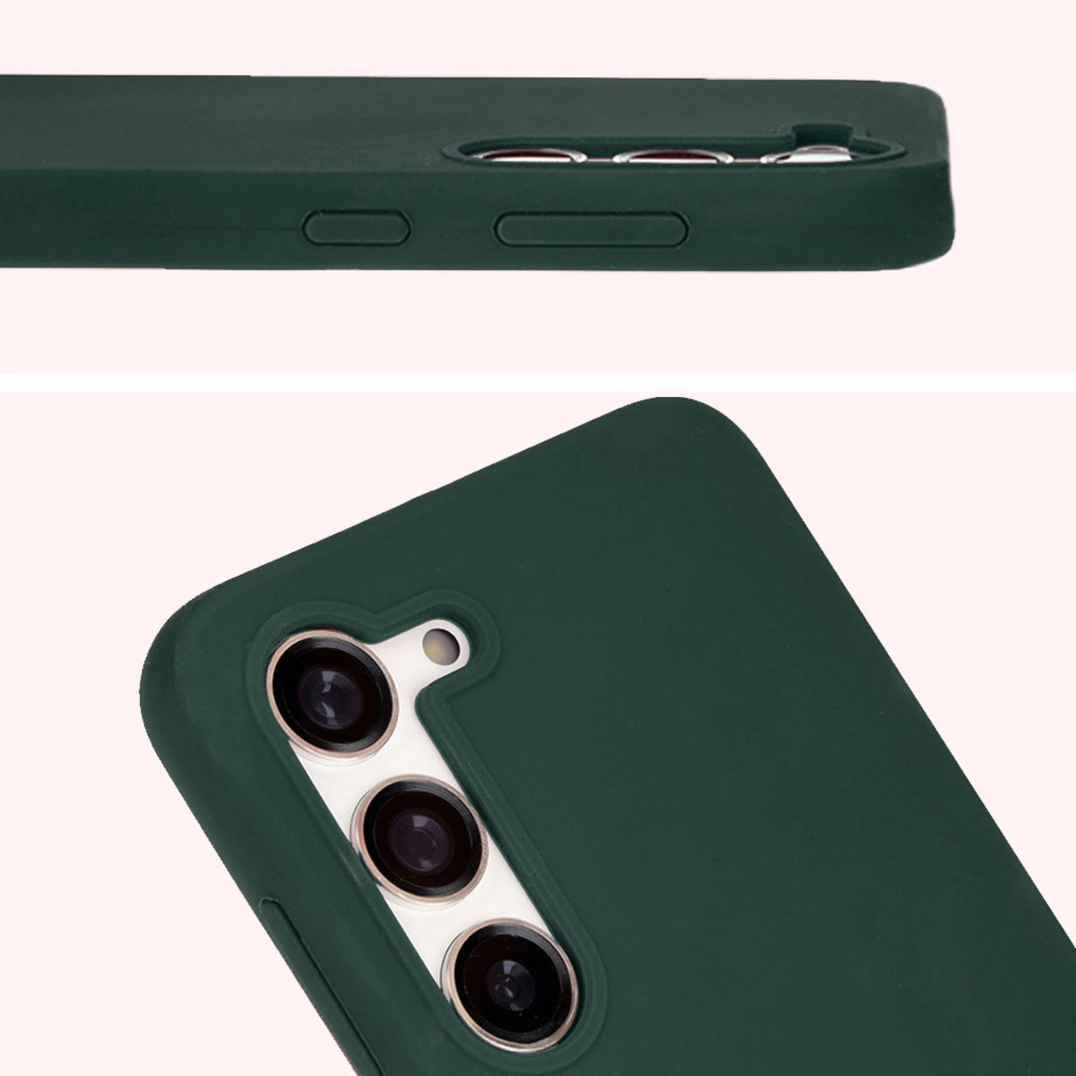 Etui Bizon Silikonowe Soft do Galaxy S23 Ciemnozielony
