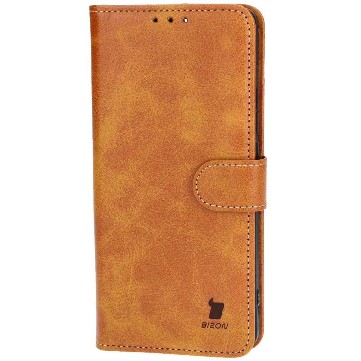 Etui Bizon z klapką Pocket do Xiaomi Poco M6 Pro 4G/Xiaomi Redmi Note 13 Pro 4G Brązowy
