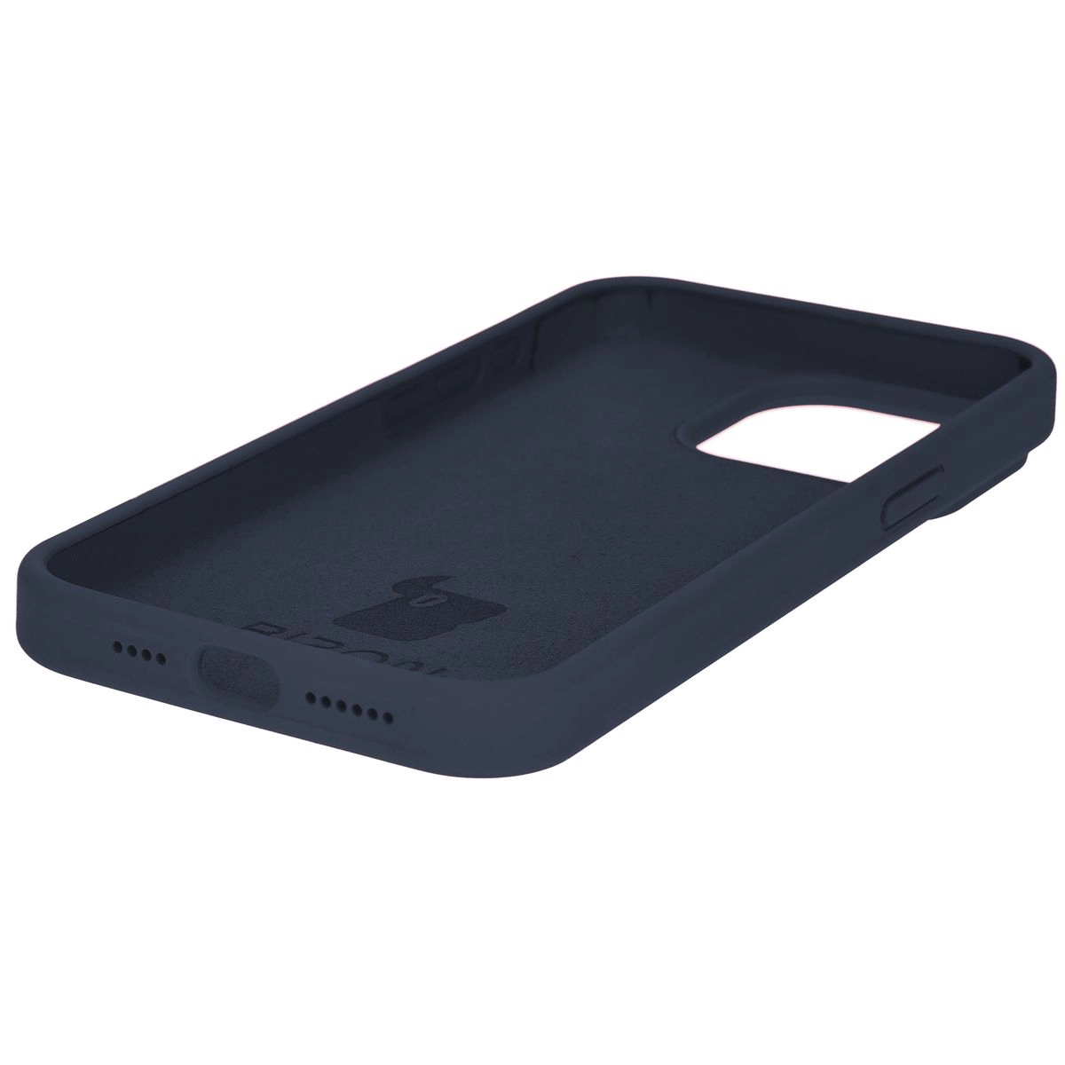 Etui Bizon Silikonowe Soft do iPhone 15 Pro Max Ciemno-niebieski