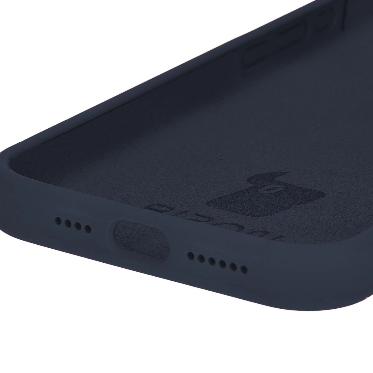 Etui Bizon Silikonowe Soft do iPhone 15 Pro Max Ciemno-niebieski