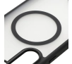 Etui Bizon MatteO z MagSafe do Galaxy S24 FE Półprzezroczyste z czarną ramką
