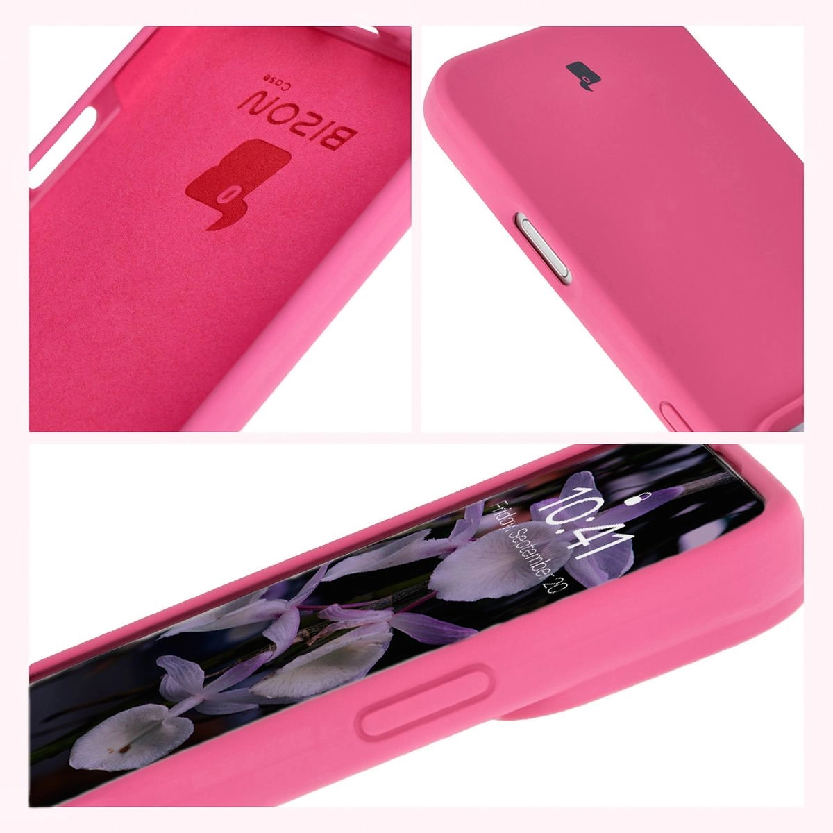 Etui Bizon Silikonowe Soft do iPhone 16 Pro Max Fuksja