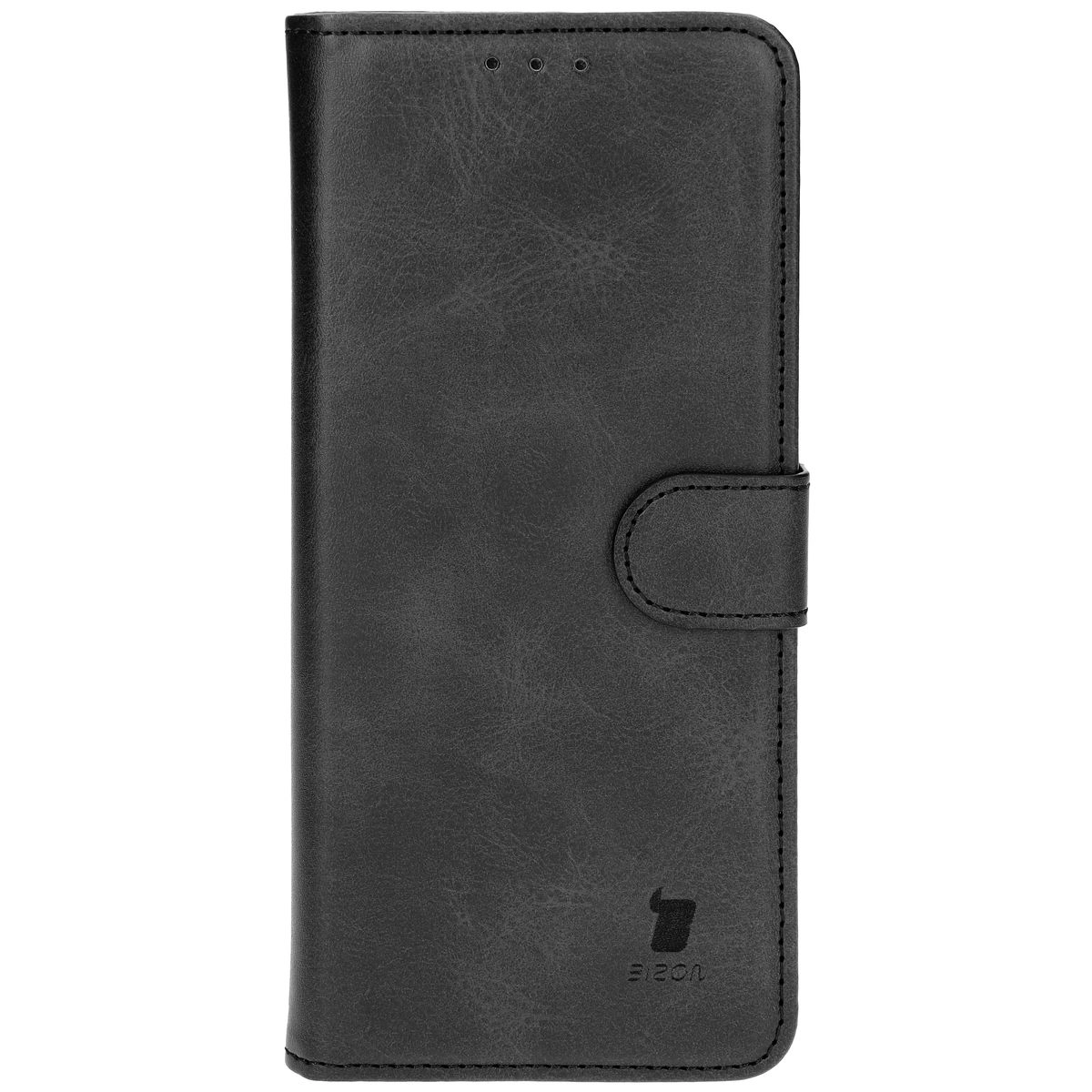 Etui Bizon z klapką Pocket do Motorola Edge 50 Pro Czarny