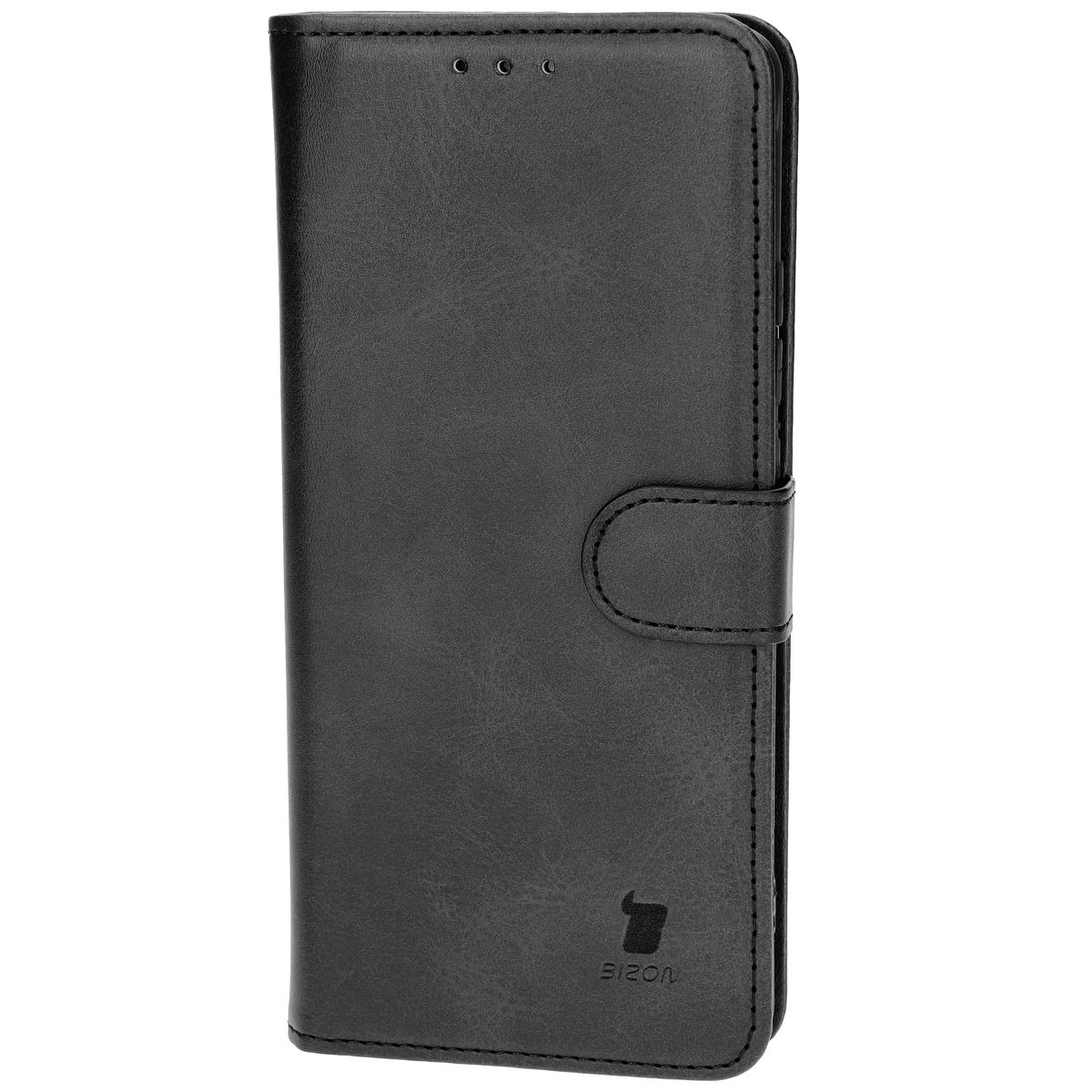 Etui Bizon z klapką Pocket do Motorola Edge 50 Pro Czarny