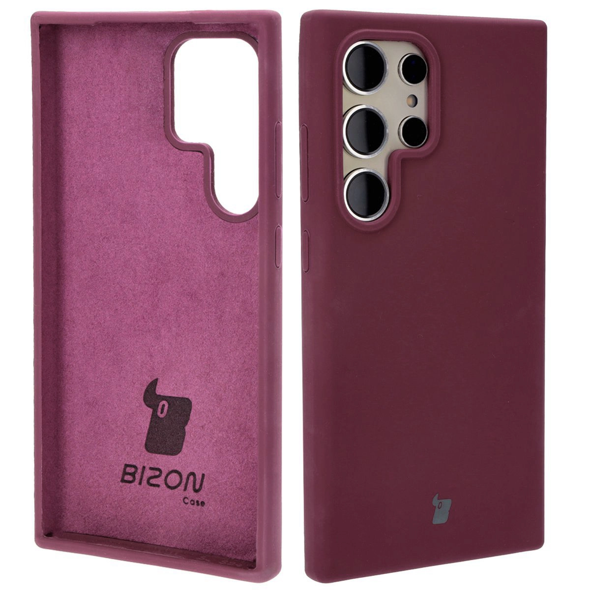 Etui Bizon Silikonowe Soft do Galaxy S24 Ultra Ciemno-fioletowy
