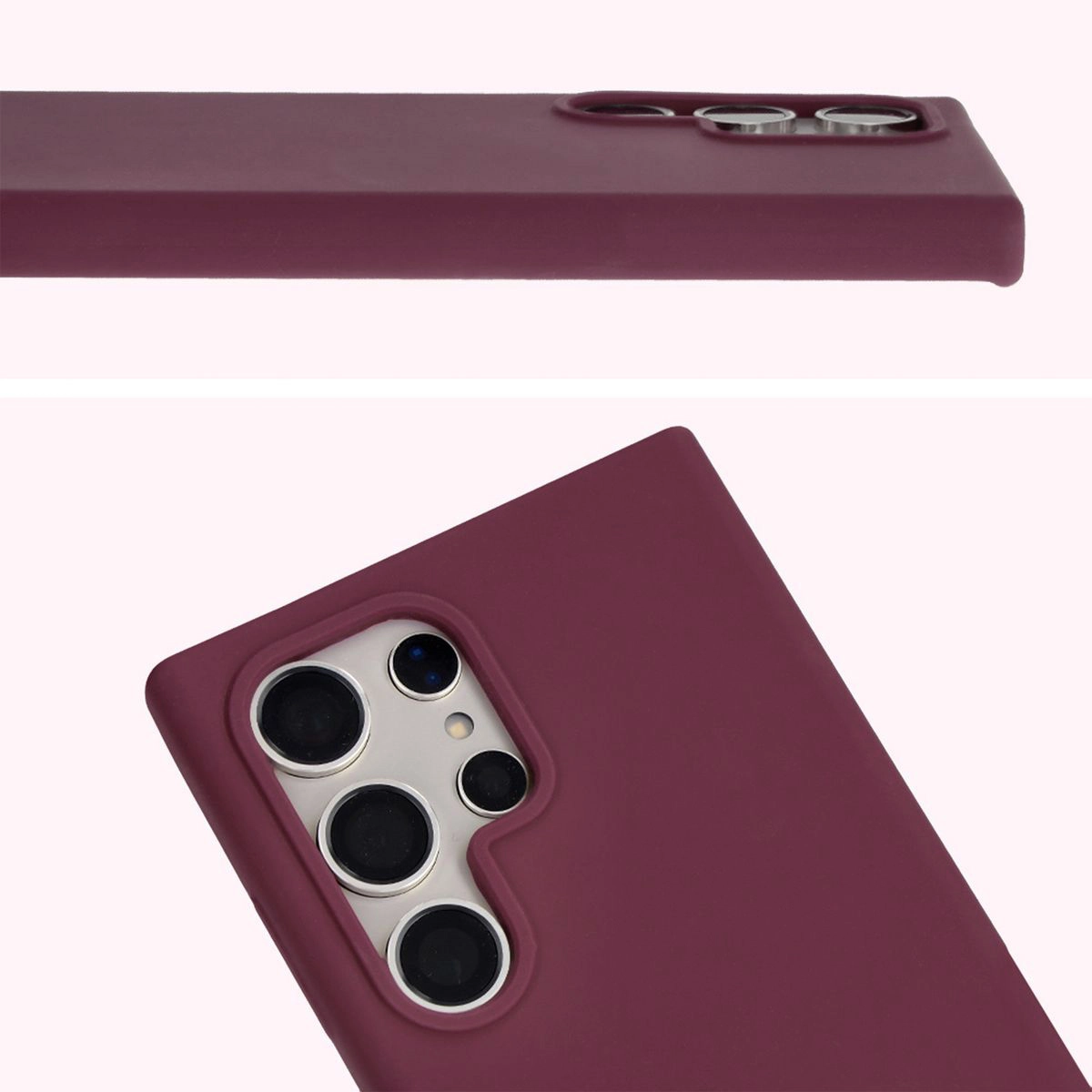 Etui Bizon Silikonowe Soft do Galaxy S24 Ultra Ciemno-fioletowy