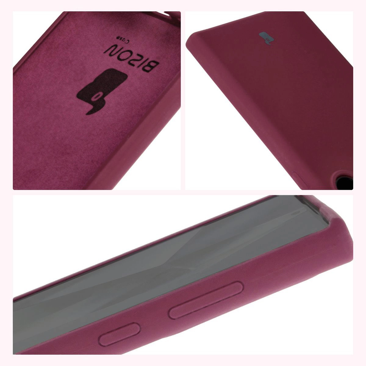 Etui Bizon Silikonowe Soft do Galaxy S24 Ultra Ciemno-fioletowy