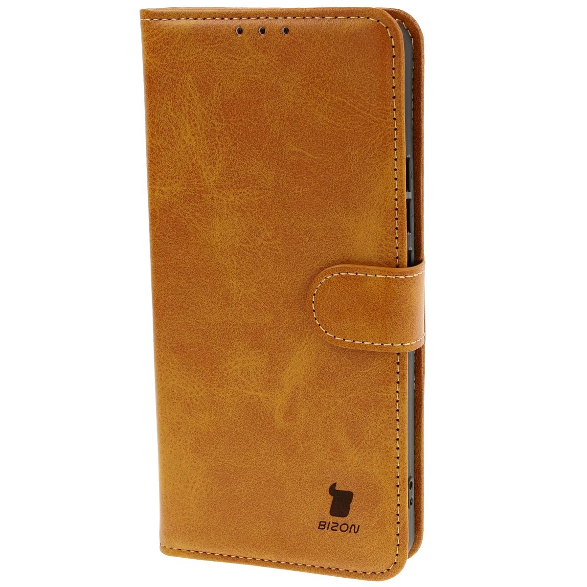Etui Bizon z klapką Pocket do Xiaomi 14T Pro Brązowy