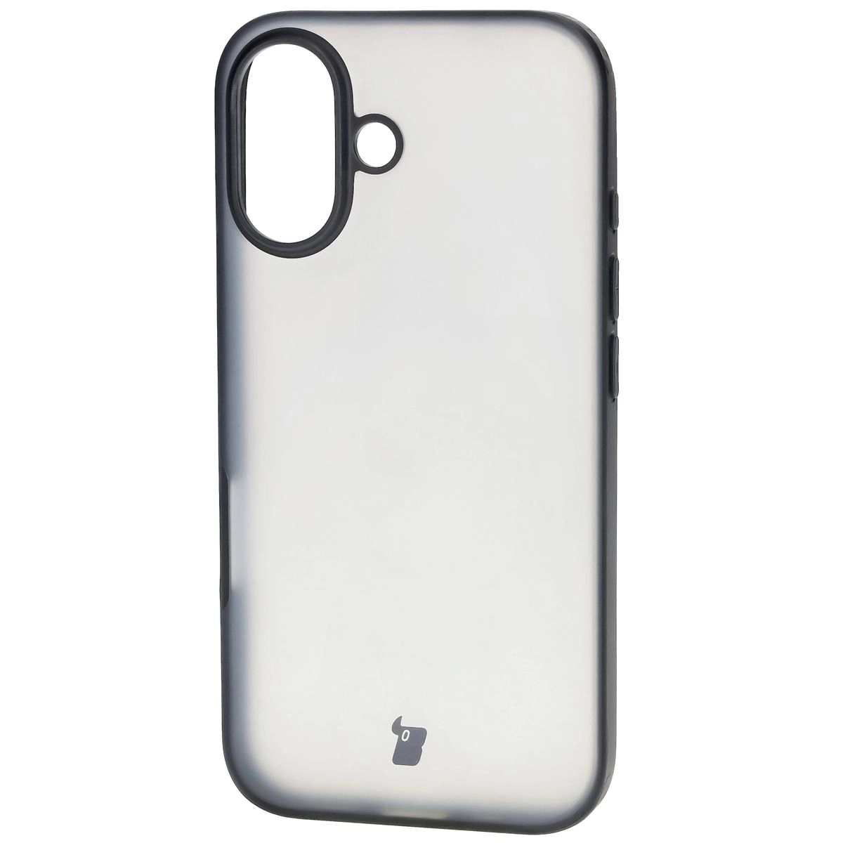 Etui Bizon Angelo do iPhone 16 Przydymione z czarną ramką