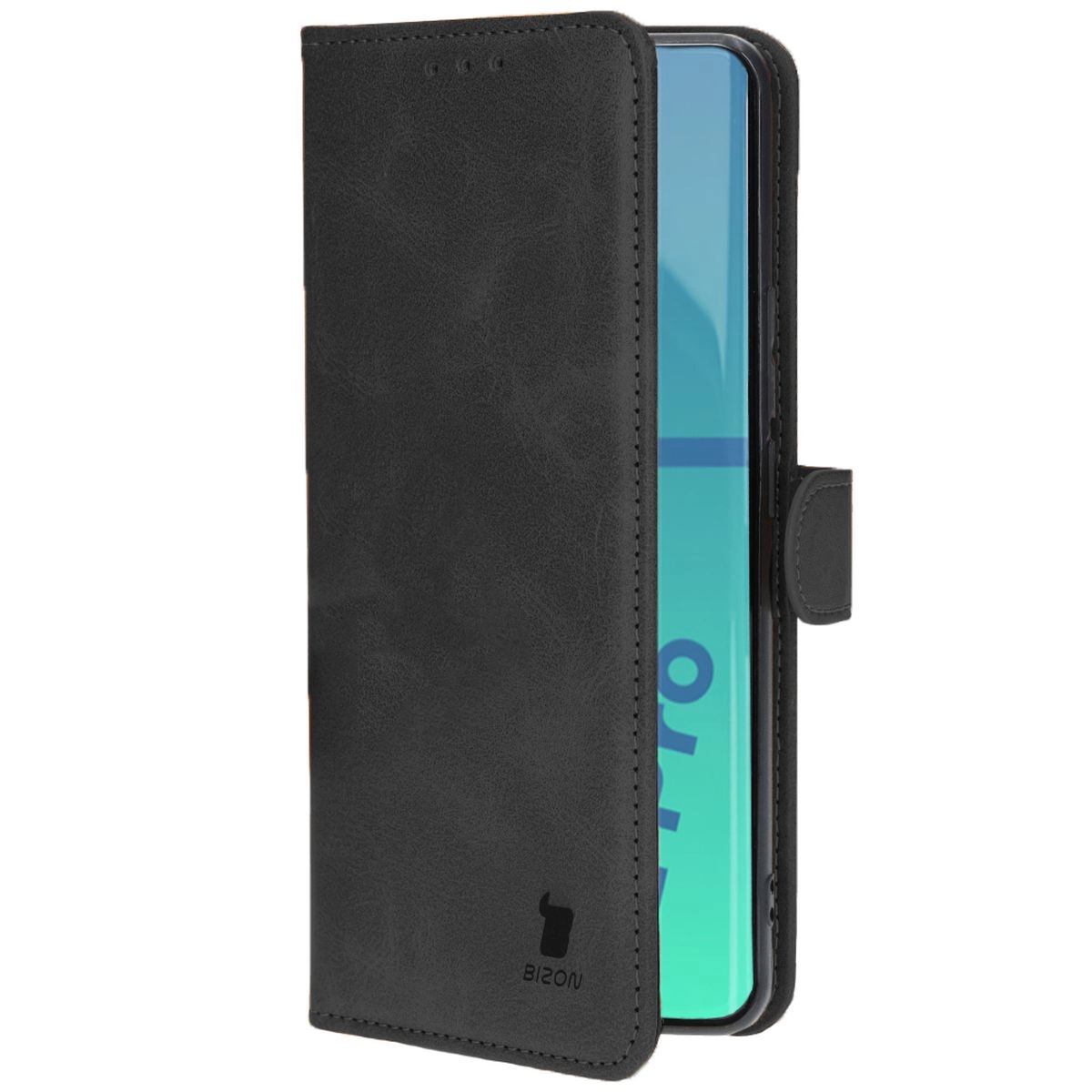 Etui Bizon z klapką Pocket do Realme 12 Pro/12 Pro+ Czarny