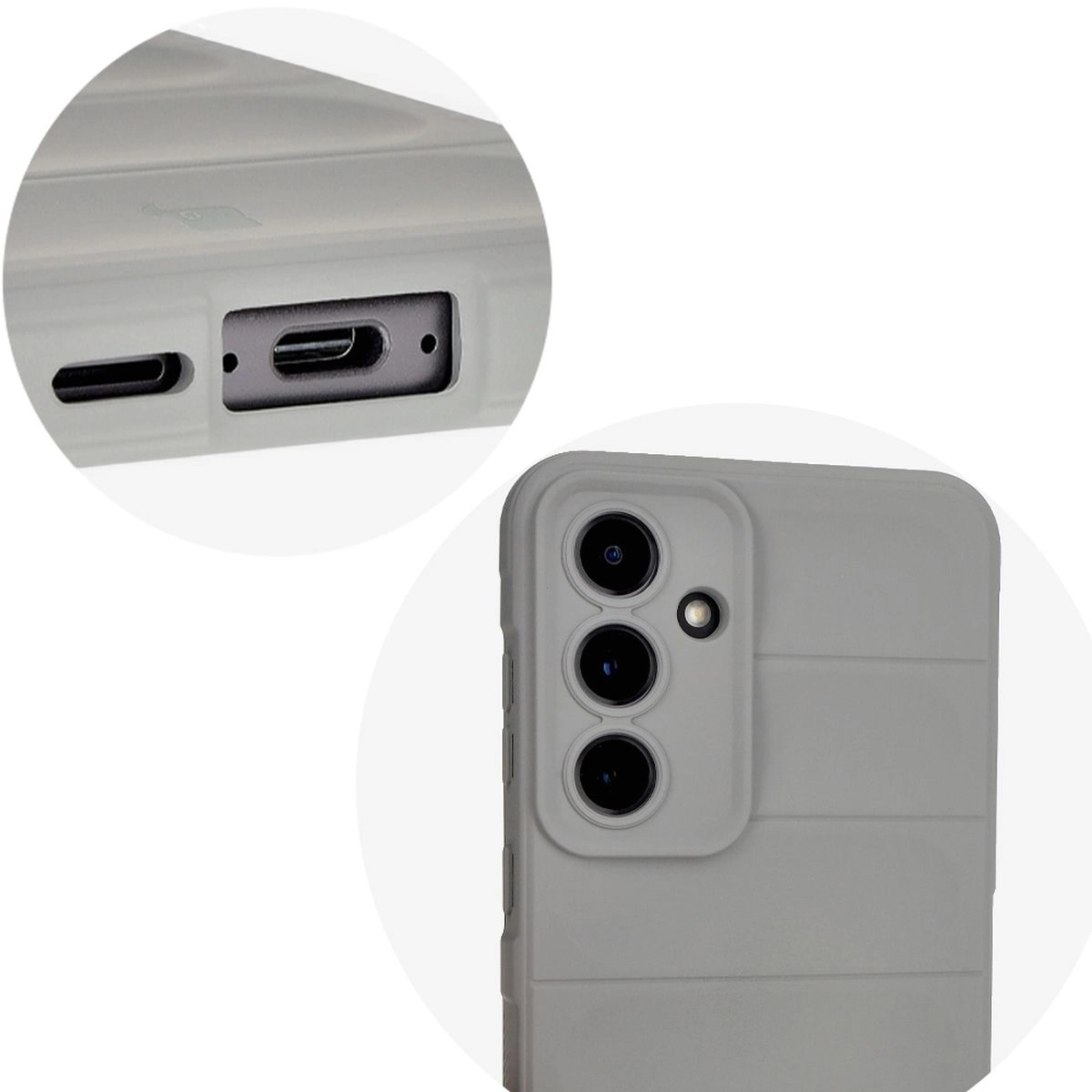 Etui Bizon Tur do Samsung Galaxy S24 FE Light Grey