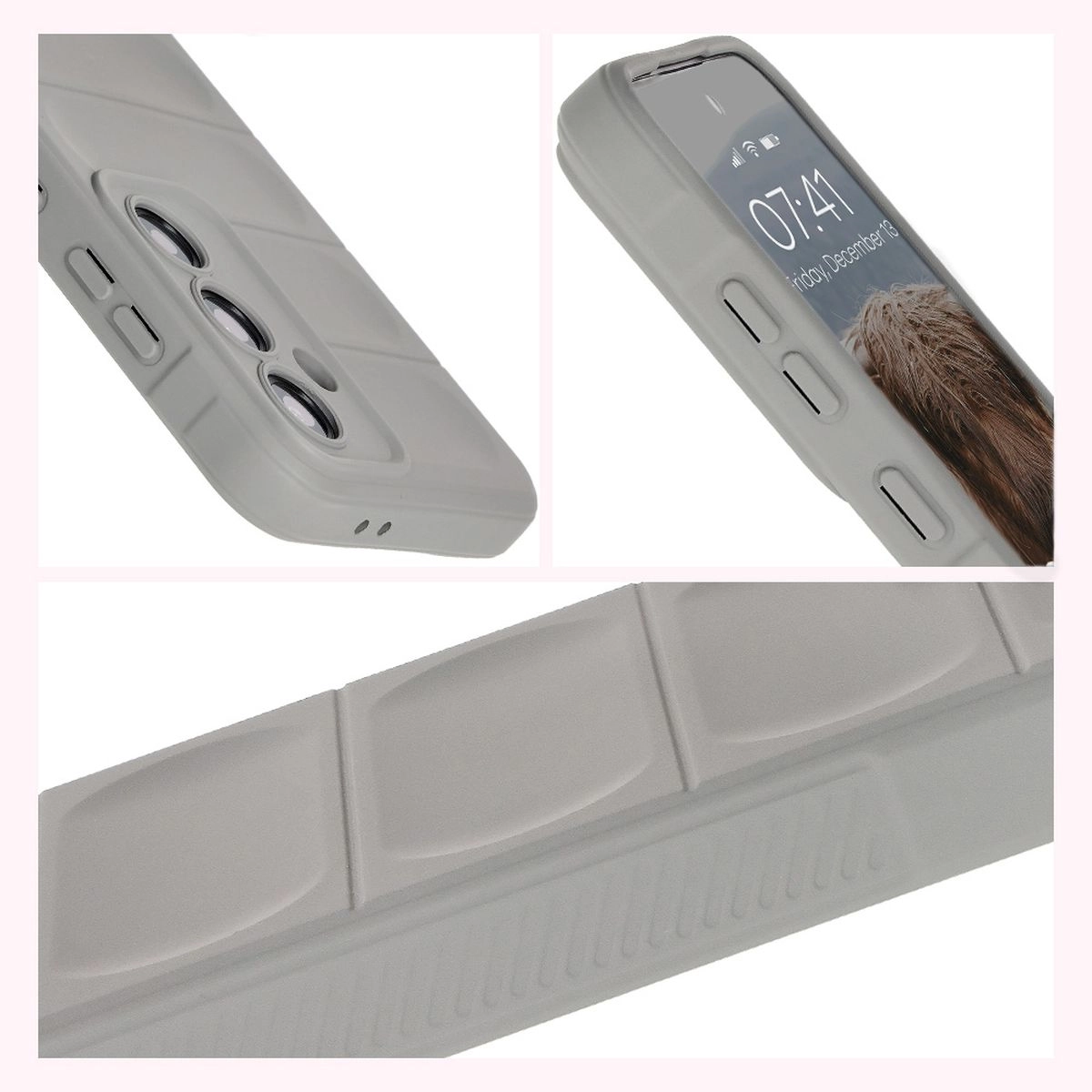 Etui Bizon Tur do Samsung Galaxy S24 FE Light Grey