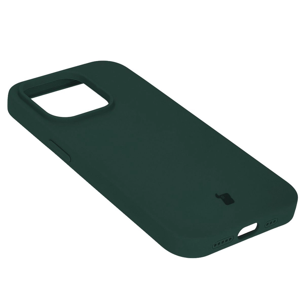 Etui Bizon Silikonowe Soft do iPhone 15 Pro Ciemnozielony