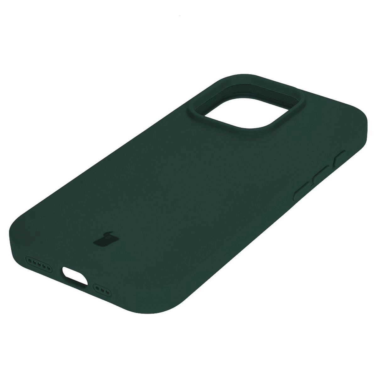 Etui Bizon Silikonowe Soft do iPhone 15 Pro Ciemnozielony