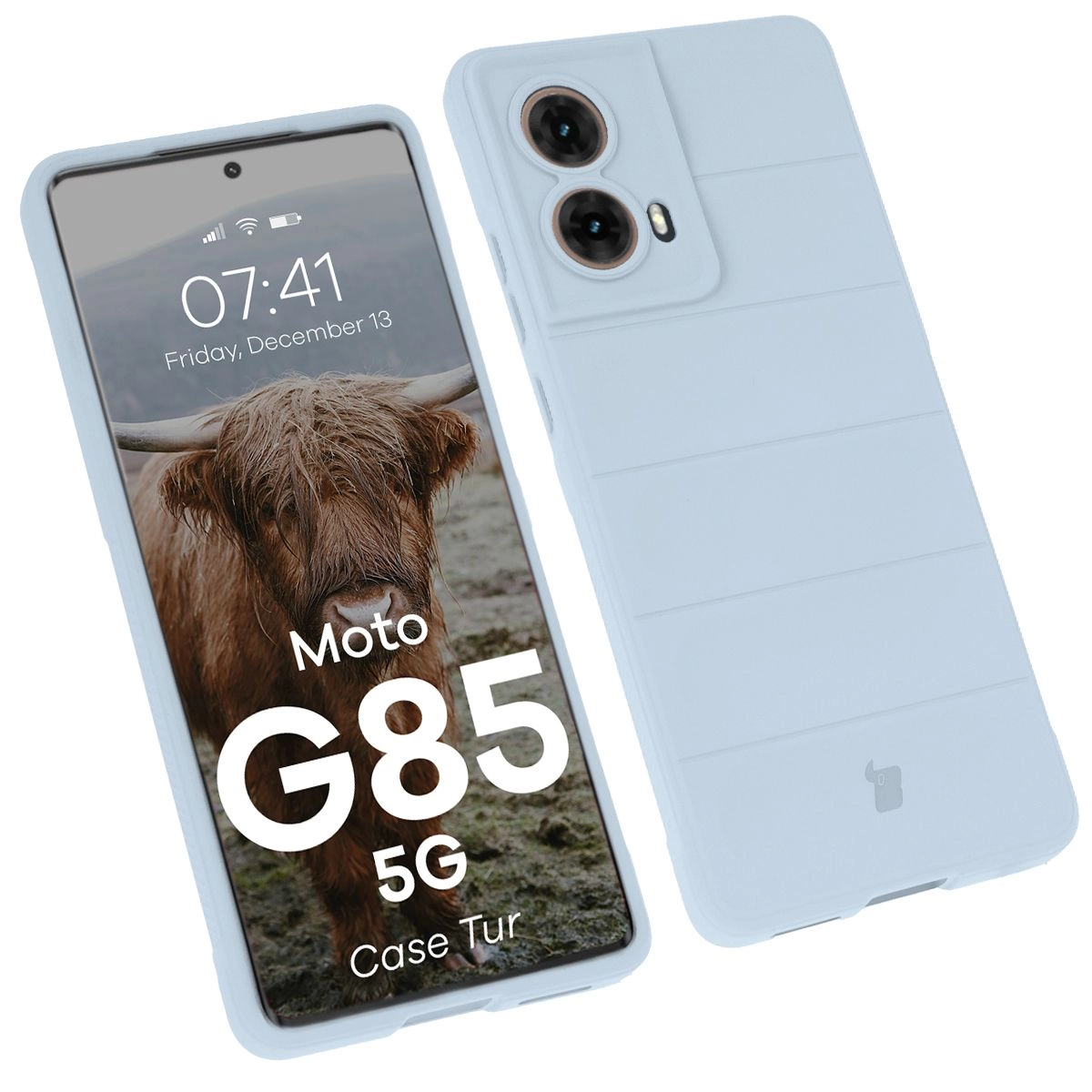 Etui Bizon Tur do Motorola Moto G85 5G Light Blue