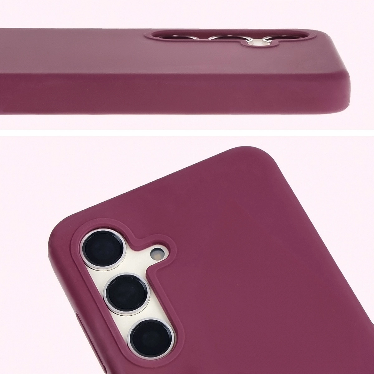 Etui Bizon Silikonowe Soft do Galaxy S24 Ciemno-fioletowy