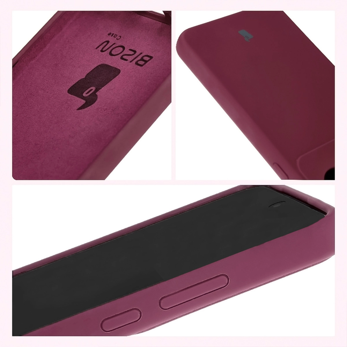 Etui Bizon Silikonowe Soft do Galaxy S24 Ciemno-fioletowy