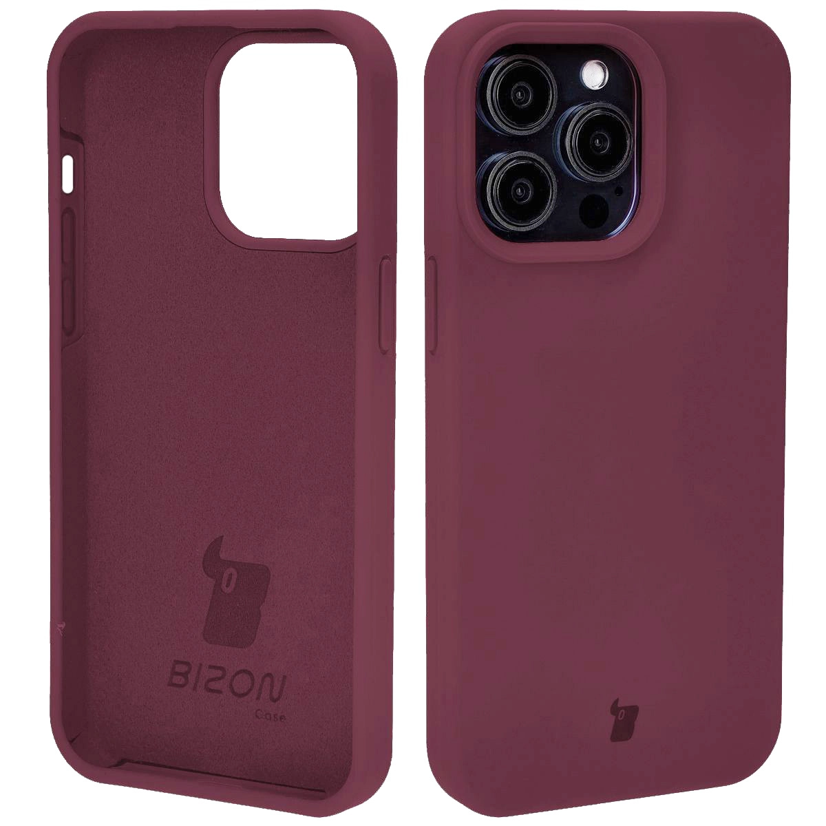 Etui Bizon Silikonowe Soft do iPhone 14 Pro Max Ciemno-fioletowy