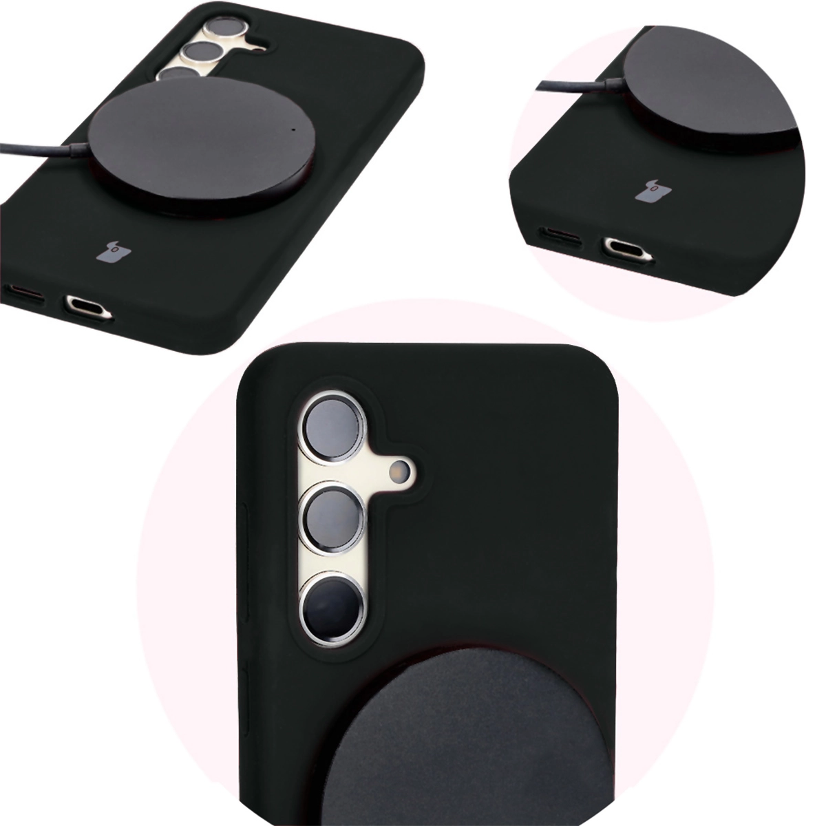 Etui Bizon Silikonowe Soft do Galaxy S24 Czarny