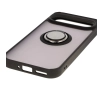 Etui Bizon z uchwytem na palec Hybrid Ring do Google Pixel 9 / 9 Pro Przydymione z czarną ramką
