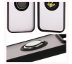 Etui Bizon z uchwytem na palec Hybrid Ring do Google Pixel 9 / 9 Pro Przydymione z czarną ramką