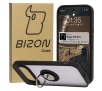 Etui Bizon z uchwytem na palec Hybrid Ring do Google Pixel 9 / 9 Pro Przydymione z czarną ramką