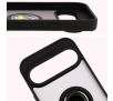 Etui Bizon z uchwytem na palec Hybrid Ring do Google Pixel 9 / 9 Pro Przydymione z czarną ramką