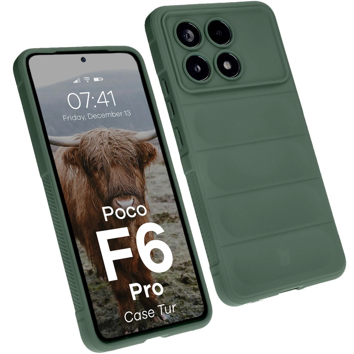 Etui Bizon Tur do Xiaomi Poco F6 Pro Dark Green