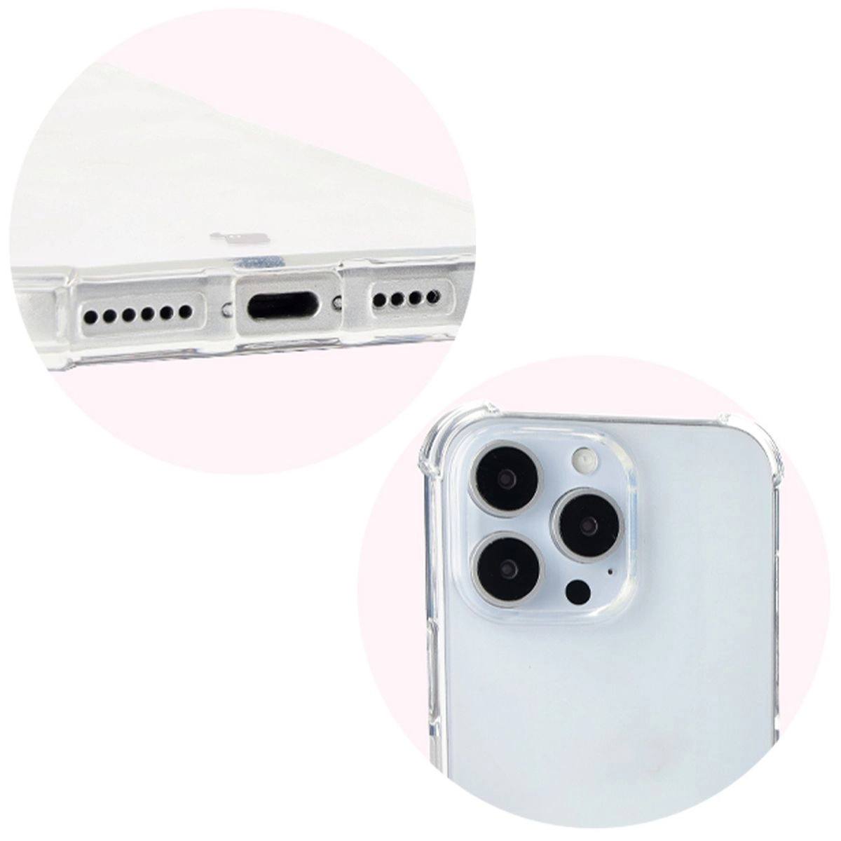 Etui Bizon Elastyczne Salpa do iPhone 16 Pro Max Przezroczysty