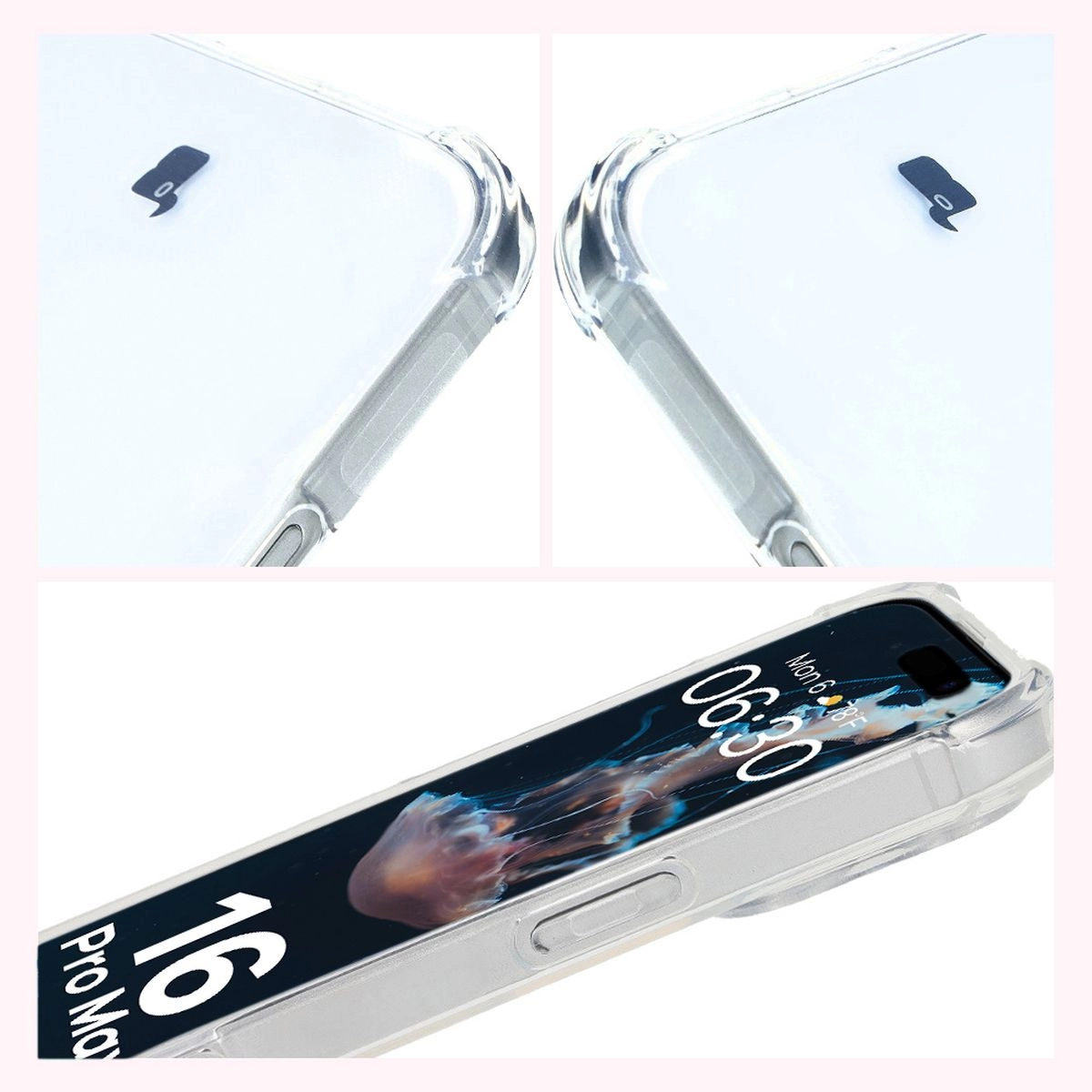 Etui Bizon Elastyczne Salpa do iPhone 16 Pro Max Przezroczysty