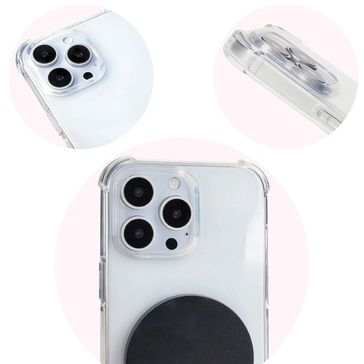 Etui Bizon Elastyczne Salpa do iPhone 16 Pro Max Przezroczysty
