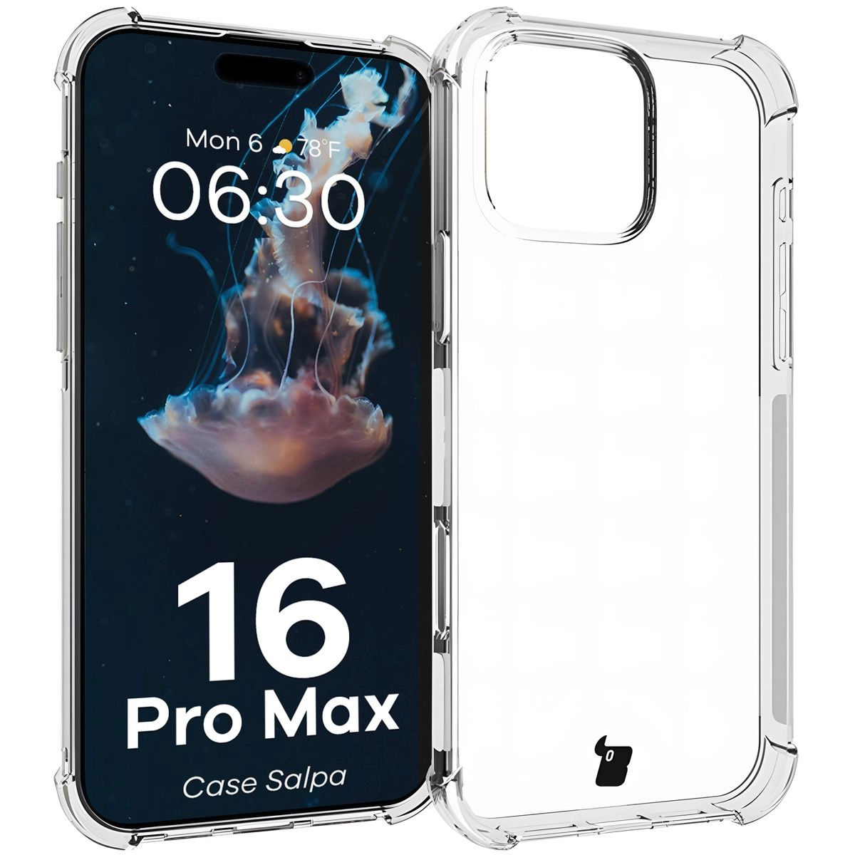 Etui Bizon Elastyczne Salpa do iPhone 16 Pro Max Przezroczysty