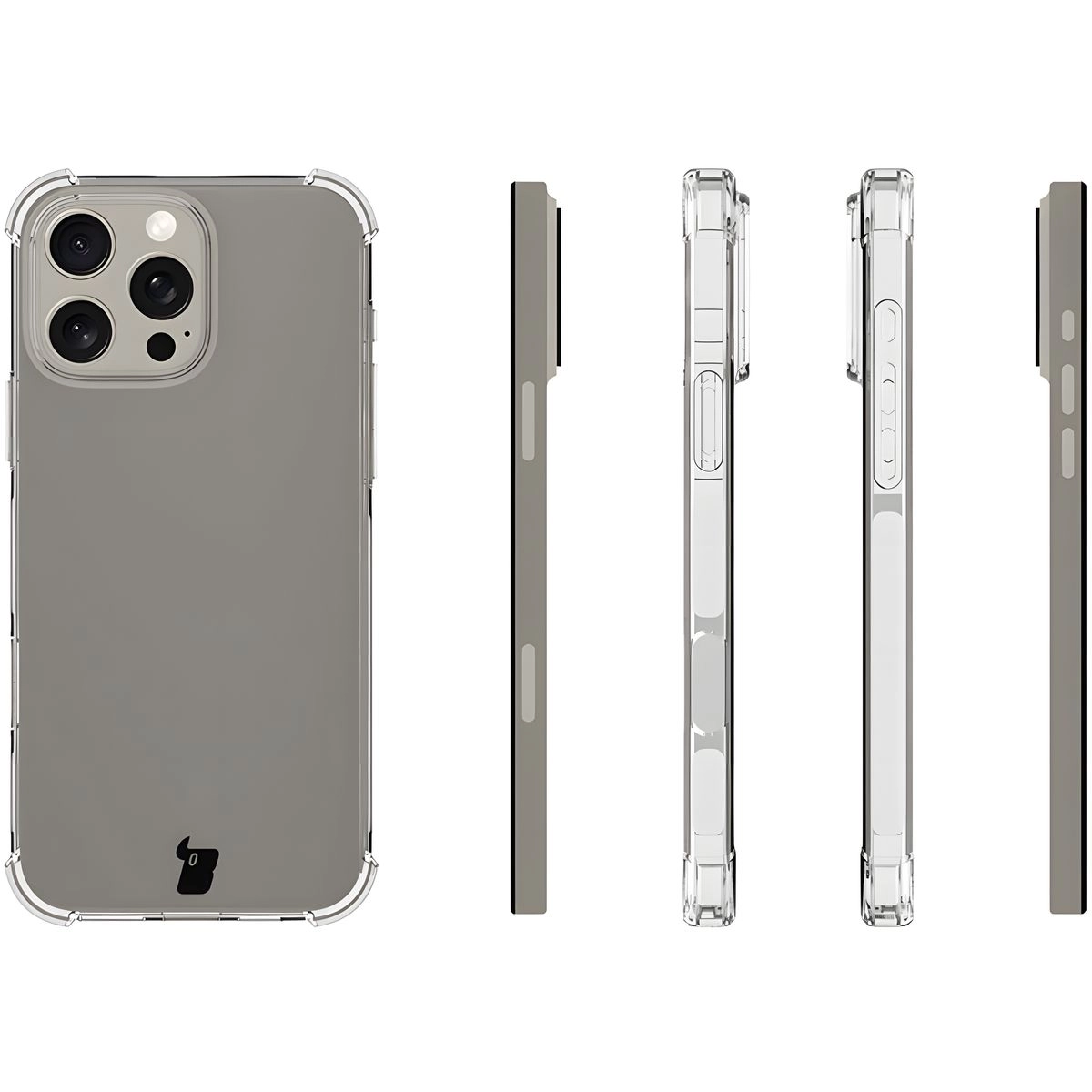 Etui Bizon Elastyczne Salpa do iPhone 16 Pro Max Przezroczysty