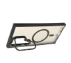Etui Bizon Eclipse z MagSafe i podstawką do Galaxy S24 Ultra Przydymione z czarną ramką